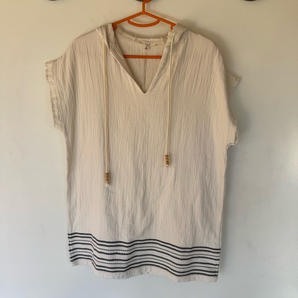 Easel gauze cotton linen blend swimsuit beach cover up size small - Picture 6 of 8